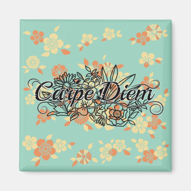 Íman Floral Garden Carpe Diem (Frente)