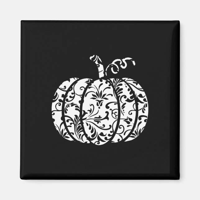 Íman Floral Hello Fall Pumpkin Season Fall Vibes Hallow (Frente)