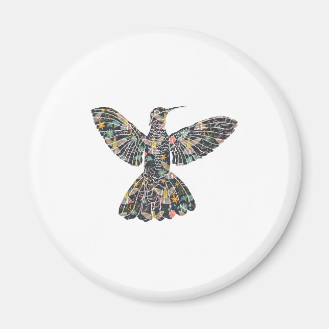 Íman Floral Hummingbird (Frente)