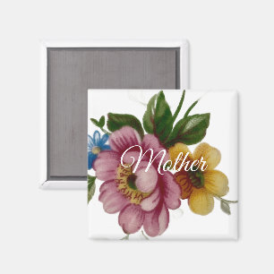 Íman Floral Inspirado em Porcelana