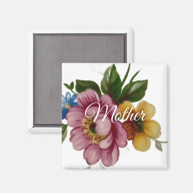 Íman Floral Inspirado em Porcelana (Front/Back)