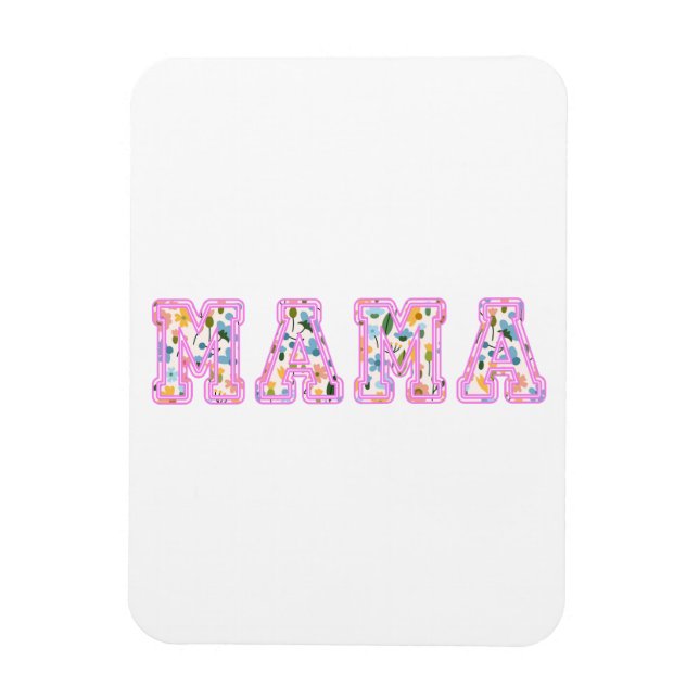 Íman Floral Mama Retro Mãe Boho Mãe (Vertical)