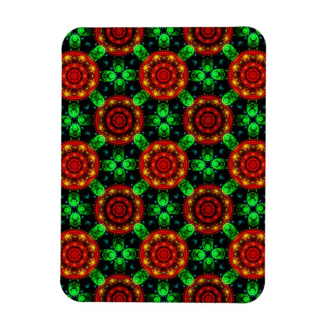 Íman Floral Modern Boho Elegant Abstract Pattern #504 (Vertical)