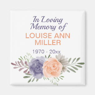 Íman Floral Peony Memorial In Loving Memory Of