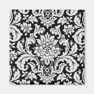 Íman Floral Preto e Branco