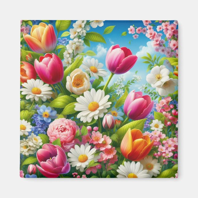 Íman Floral/primavera trabalho de arte (Frente)