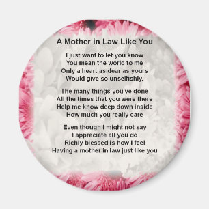 Íman Floral Rosa - Mãe no Poema da Lei