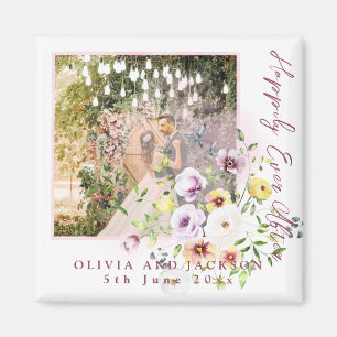 Íman Floral Roxo de Lavanda Escamoteada Feliz Nunca Dep