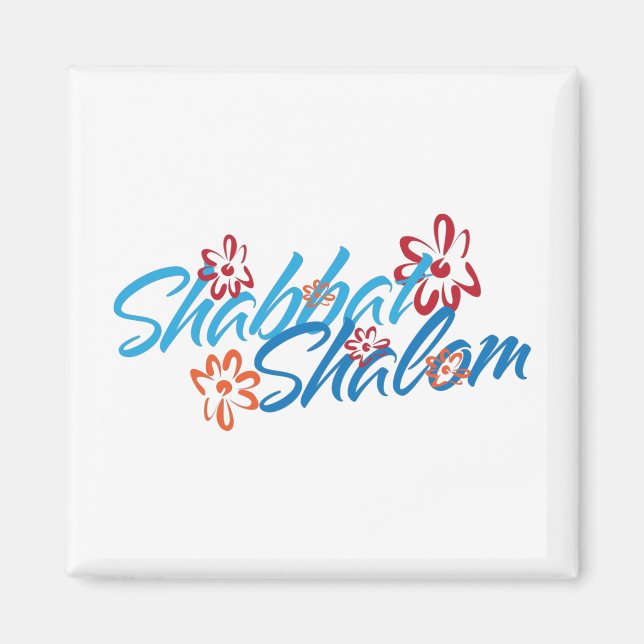Íman Floral Shabbat Shalom (Frente)