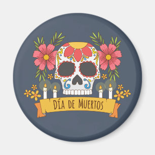 Íman Floral Skull Dia de los Muertos Magnet
