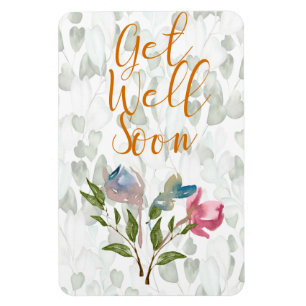 Íman Floral Watercolor Obtenha Um Magnete De Cartão Bem