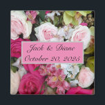 Íman Floral Wedding Favor Magnet<br><div class="desc">Floral Wedding Favor Magnet. Memória personalizada para os convidados do seu dia especial.</div>