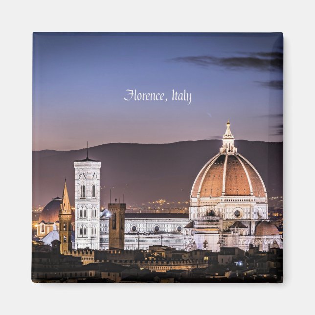 Íman Florence, fotografia de paisagem urbana da Itália (Frente)