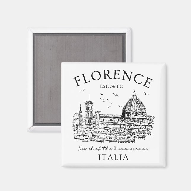 Íman Florence Itália - Firenze Souvenir Italiano (Front/Back)