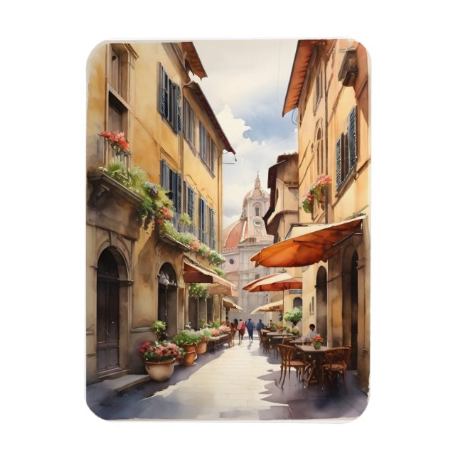 Íman Florence watercolor art (Vertical)