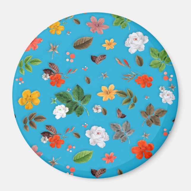 Íman Flores Amarelas e Rosas Brancas 24 (Frente)