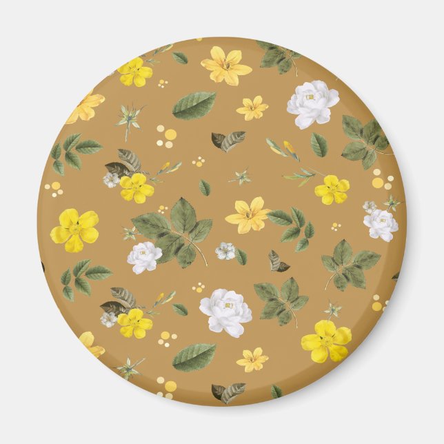 Íman Flores Amarelas e Rosas Brancas 4 (Frente)