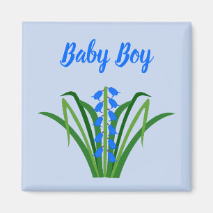 Íman Flores Bluebell Baby Menino Primavera Personalizad