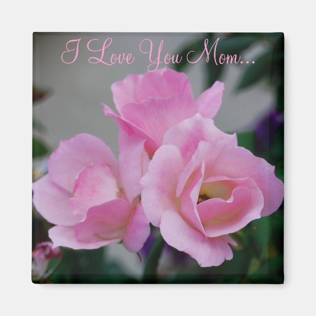 Íman Flores bonito Rosa (Frente)