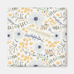 Íman Flores Botânicas Amarelas Doce