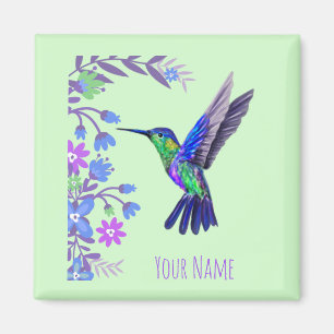 Íman Flores Botânicas De Hummingbird para amantes de a