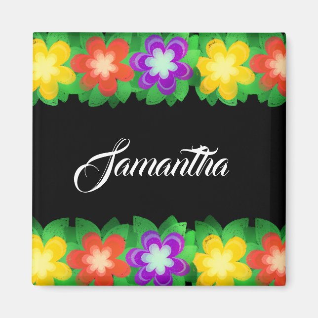 Íman Flores Botânicas Tropicais (Frente)