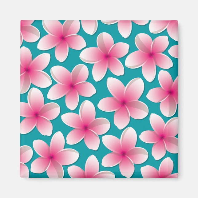 Íman Flores Brilhantes Frangipani/ Plumeria (Frente)