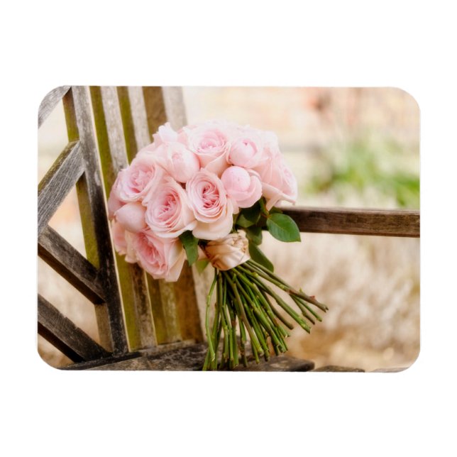 Íman Flores | Buquê rosa-rosa (Horizontal)