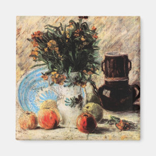 Íman Flores, Cafeteira e Frutas de Vincent van Gogh