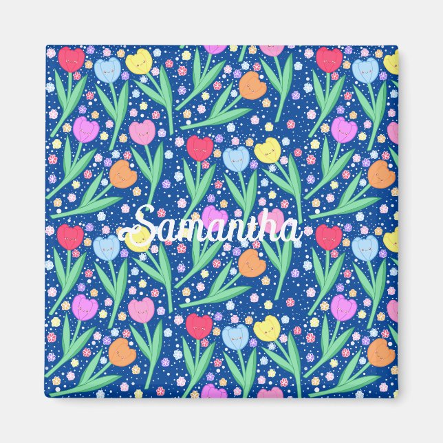 Íman Flores Coloridas (Frente)