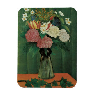 Íman Flores com Hera por Henri Rousseau, Floral Vintage