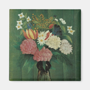 Íman Flores com Hera por Henri Rousseau, Floral Vintage