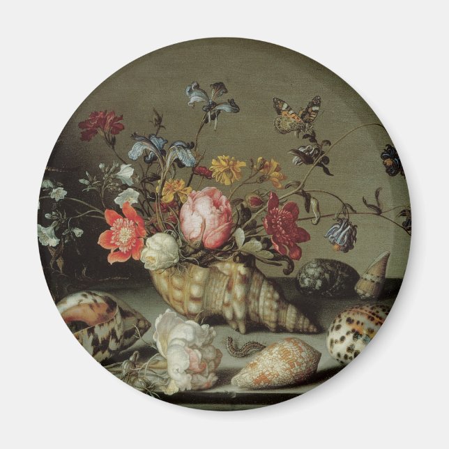 Íman Flores, conchas e insetos Balthasar van der Ast (Frente)