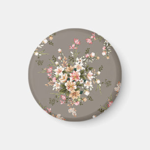 Íman Flores cor-de-rosa e negras nas cinzas.