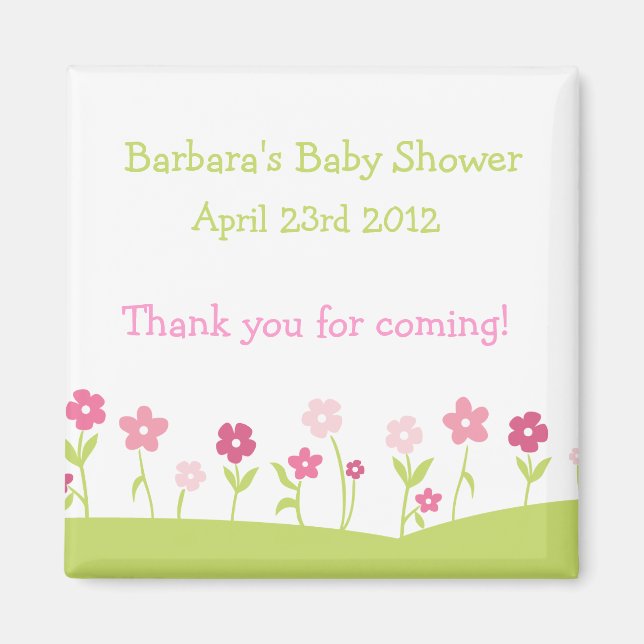 Íman Flores da primavera Obrigado Magnet - Garota (Frente)