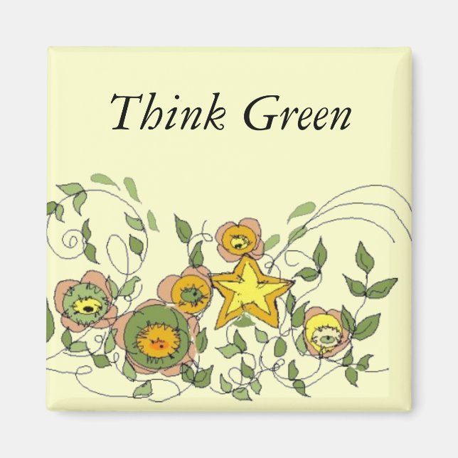 Íman Flores de abstrato (Frente)