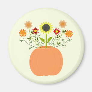Íman Flores de Ação de Graças em Abóbora