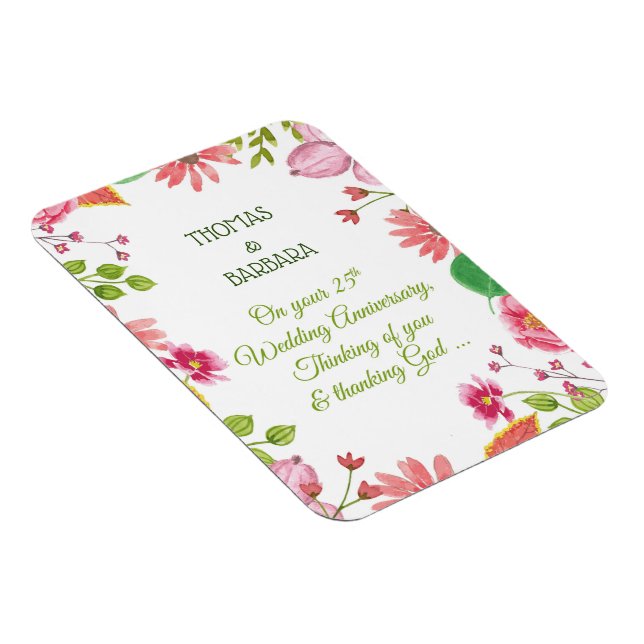 Íman Flores de Aniversário de Casamento Religiosas de 2 (Lado Direito)