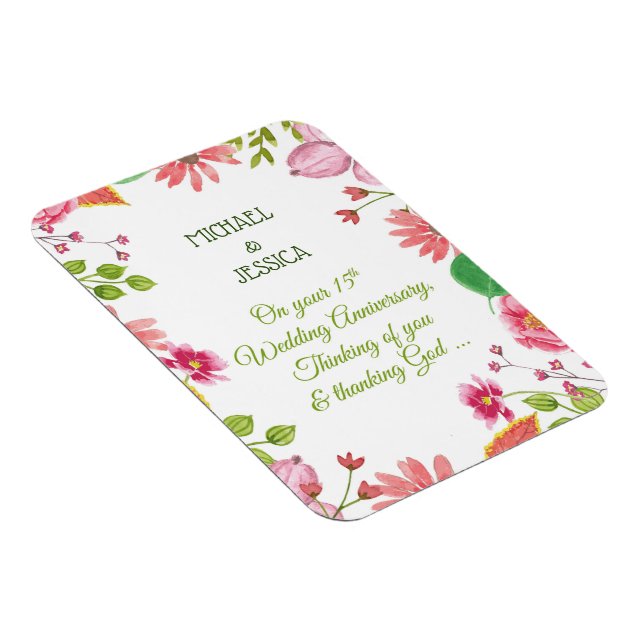 Íman Flores de Aniversário de Casamento Religioso de 15 (Lado Direito)