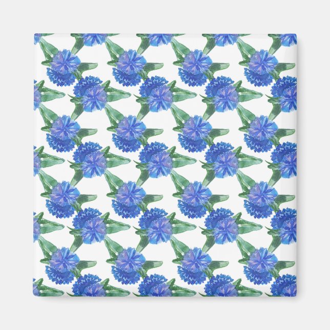 Íman flores de aquarela (Frente)