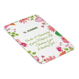 Íman Flores de Aquarelas Religiosas do 15 Religioso da