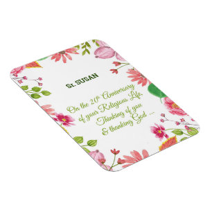 Íman Flores de Aquarelas Religiosas do 20 Religioso da