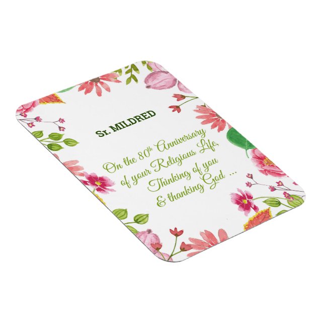 Íman Flores de Aquarelas Religiosas do 80 Religioso da  (Lado Direito)