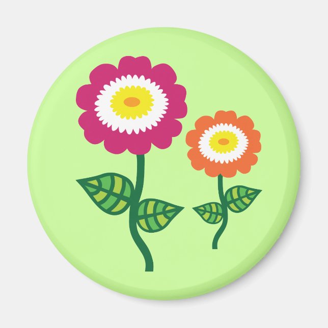 Íman Flores de Arte Funky (Frente)