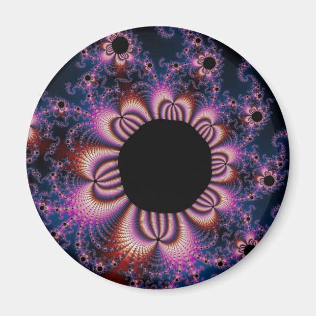 Íman Flores de Cactus - Fractais (Frente)