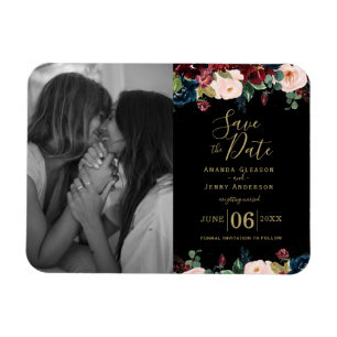 Íman Flores de cor-de-água, cor-de-rosa, borgonha e Mar