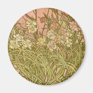 Íman Flores de cravo Mucha Art Nouveau