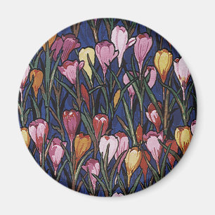 Íman Flores de Crocus Antigos em um Jardim, Padrão Flor