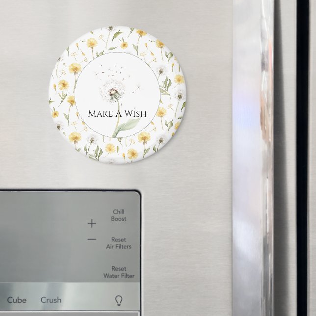 Íman Flores de Dente-de-Leão Brancas Amarelas (In Situ (Fridge))