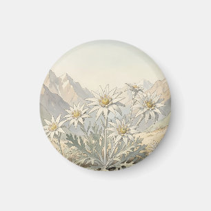 Íman Flores de Edelweiss Alpino Paisagem Montanhosa